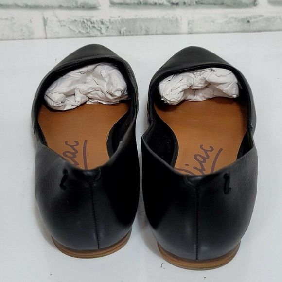 ZODIAC Womens 7 EU37 Black‎ Leather Hill Pointed Toe Slip On Flats - Picture 5 of 9